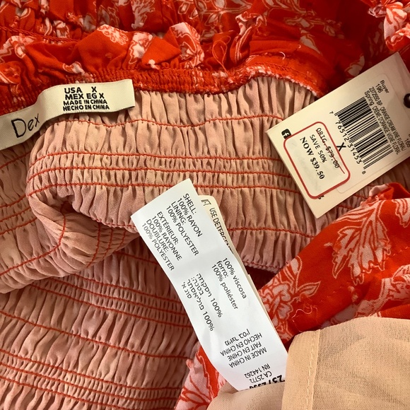 Dex NWT Orange Sun Dress XL - Picture 7 of 8